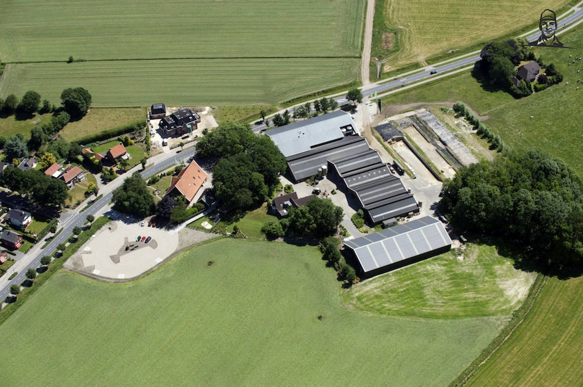 Luchtfoto van kaampsje