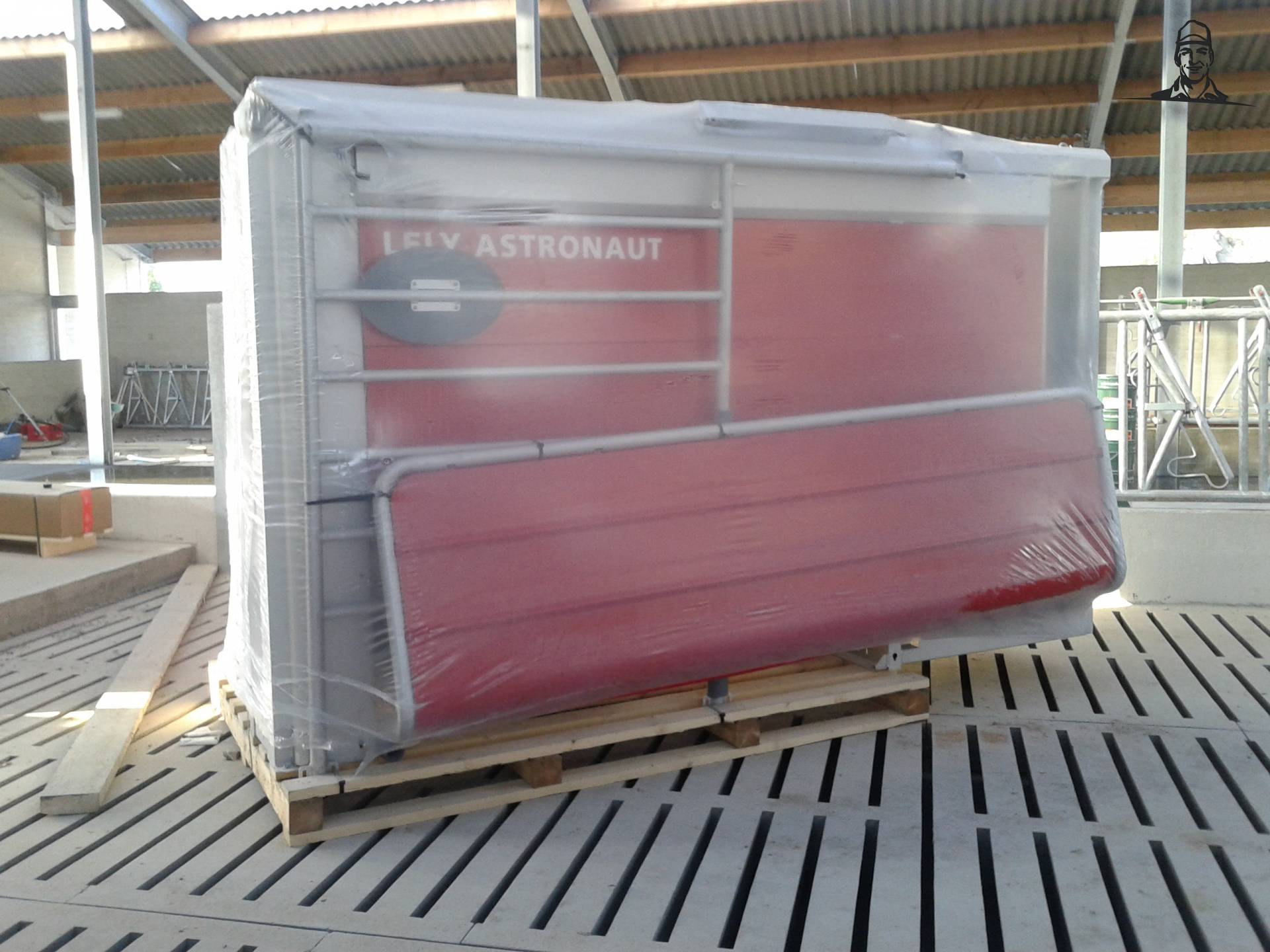 nieuwe melkrobot van tractortje