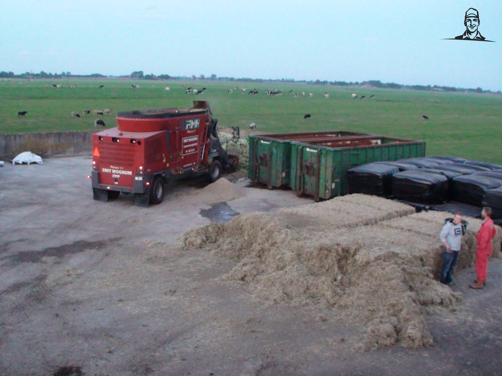 Voermeng/balenpers experiment van Grasbaal