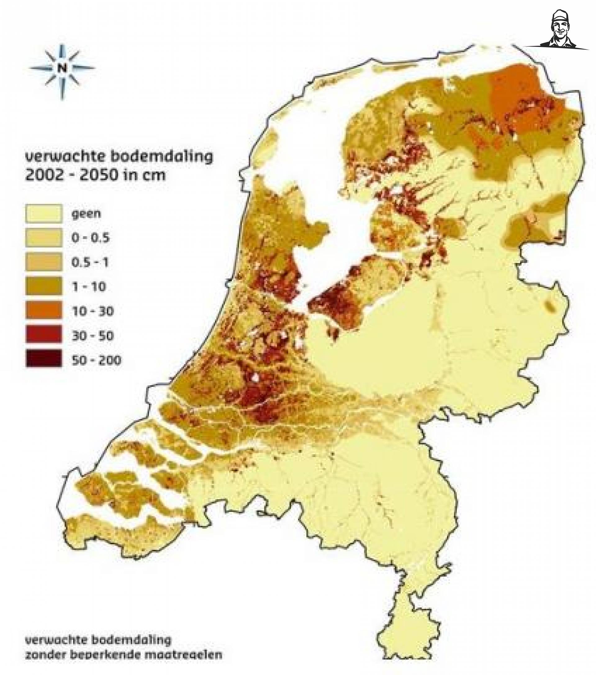 Nieuwe kaart laat bodemdaling in Nederland zien van Grasbaal