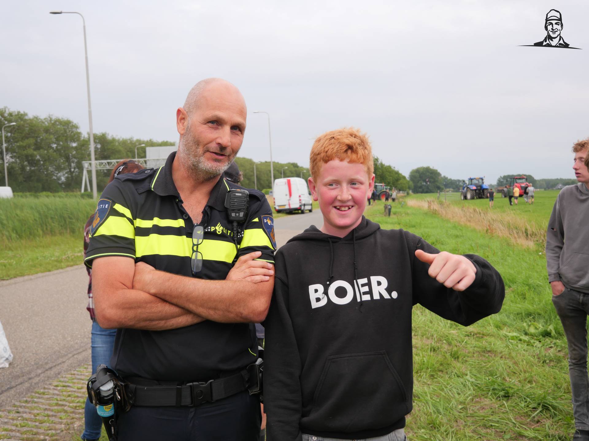 Boerenprotest - Rookgordijn - A7 - Hoorn - politie - brandweer van Grasbaal