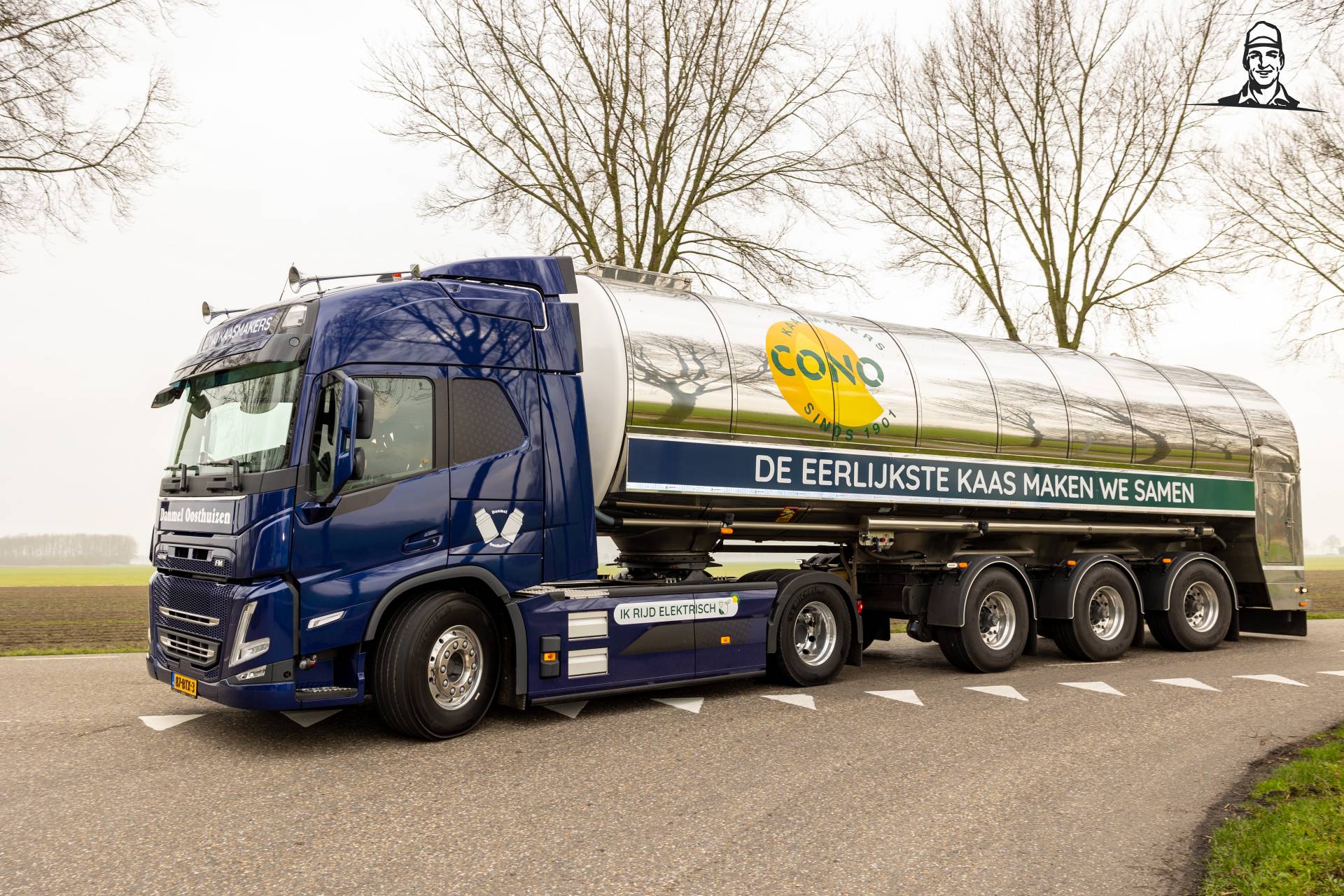 Eerste elektrische melkwagen in Nederland rijdt voor CONO Kaasmakers van Grasbaal