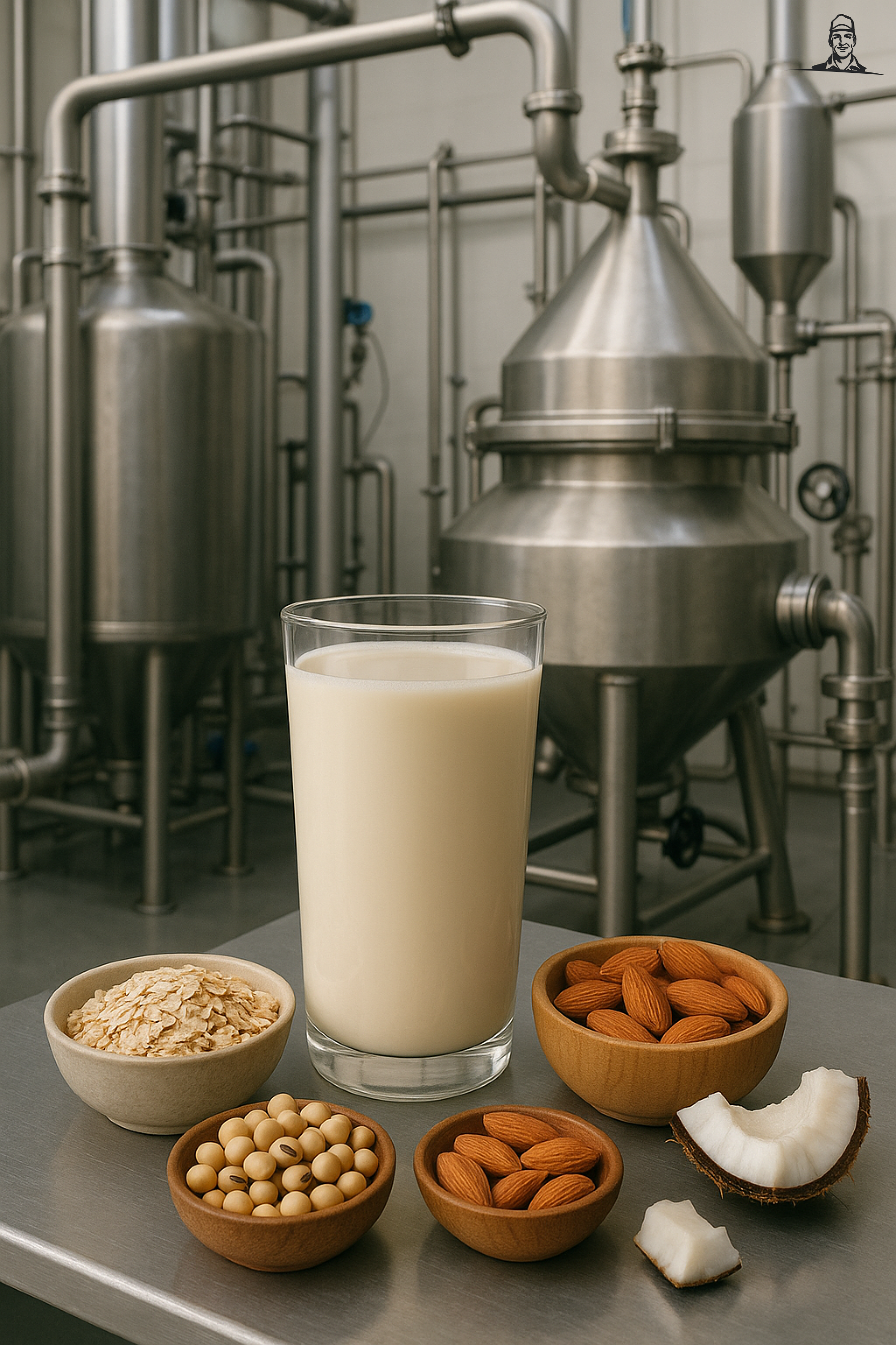 Plantaardige melkproductie en ingrediënten van Grasbaal