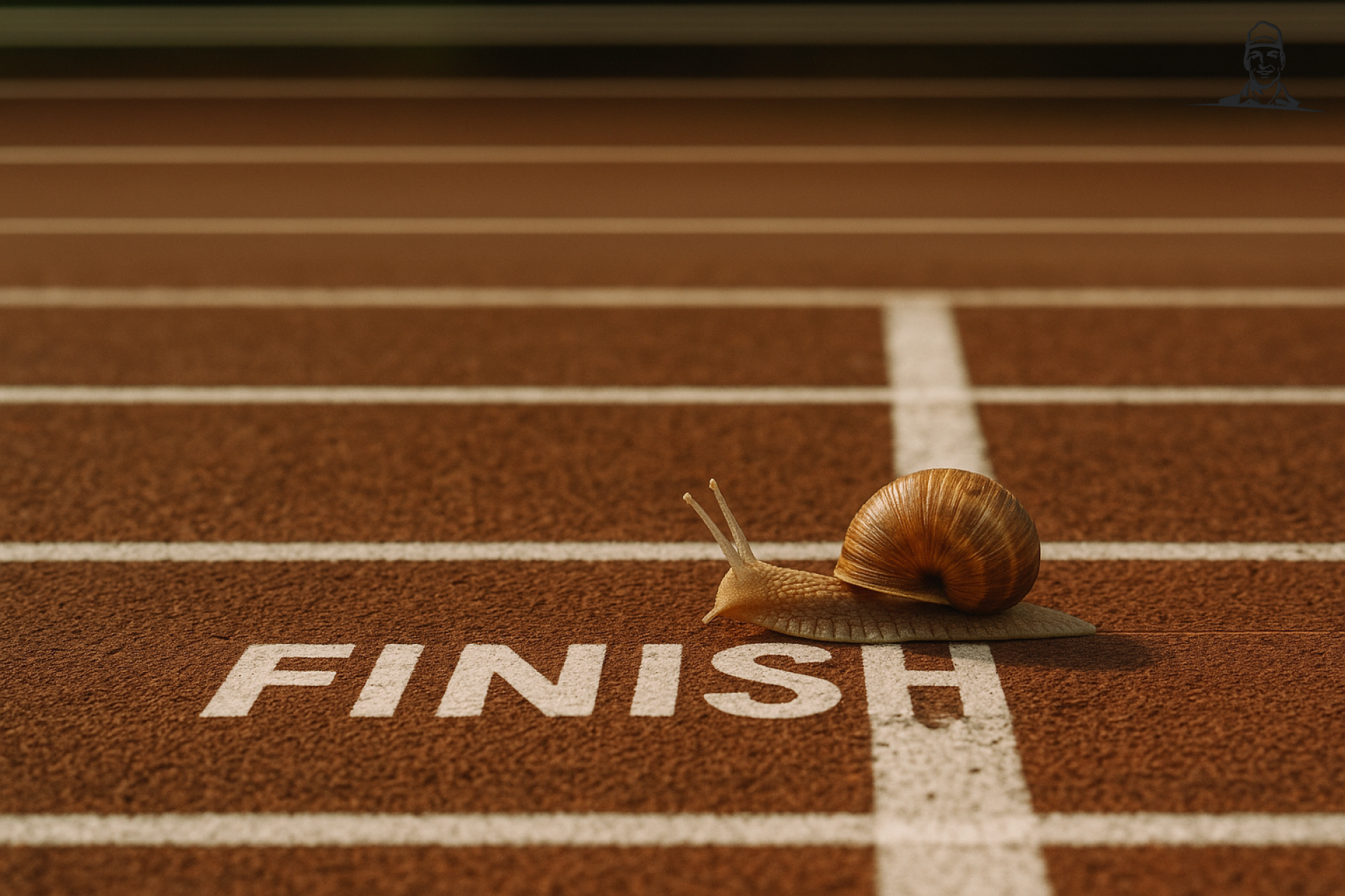 Slak over de Finish van Grasbaal