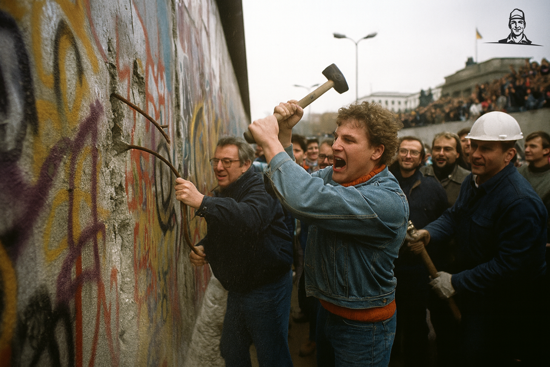 Berlijnse muur gesloopt van Grasbaal
