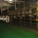 de zijkant van onze melkstal