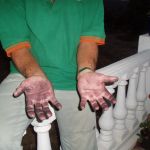 na het verwerken van de druiven