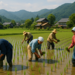 Rijstteelt in Japan