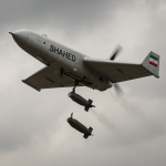 Shaheddrone werpt bommen af