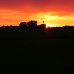 Westfriese Skyline bij zonsondergang